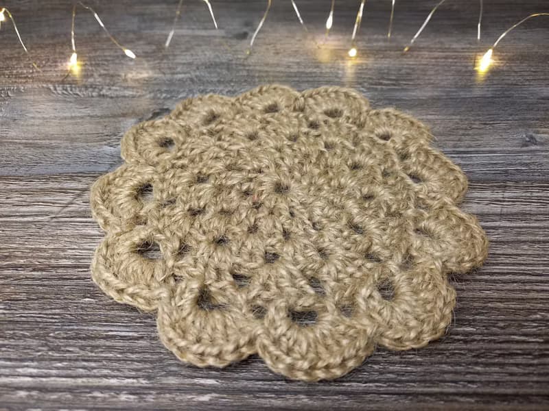 Jute crochet mug rug Placemat Jute napkin Eco friendly product