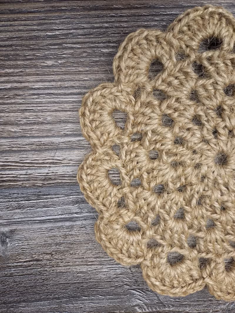 Jute crochet mug rug Placemat Jute napkin Eco friendly product
