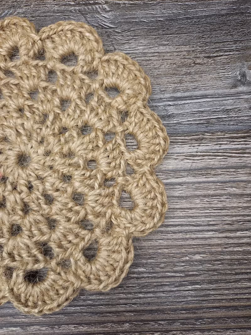 Jute crochet mug rug Placemat Jute napkin Eco friendly product
