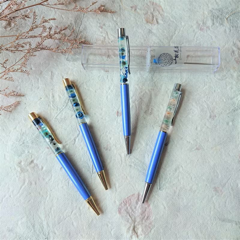 生花筆 /冷色調 /浮游花 婚禮小物 畢業禮物 辦公室小物