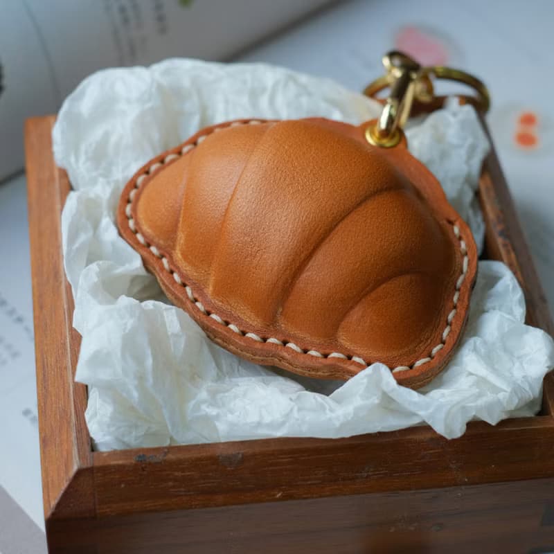 牛角包門禁卡套感應卡套手工頭層牛皮製作 包包掛飾