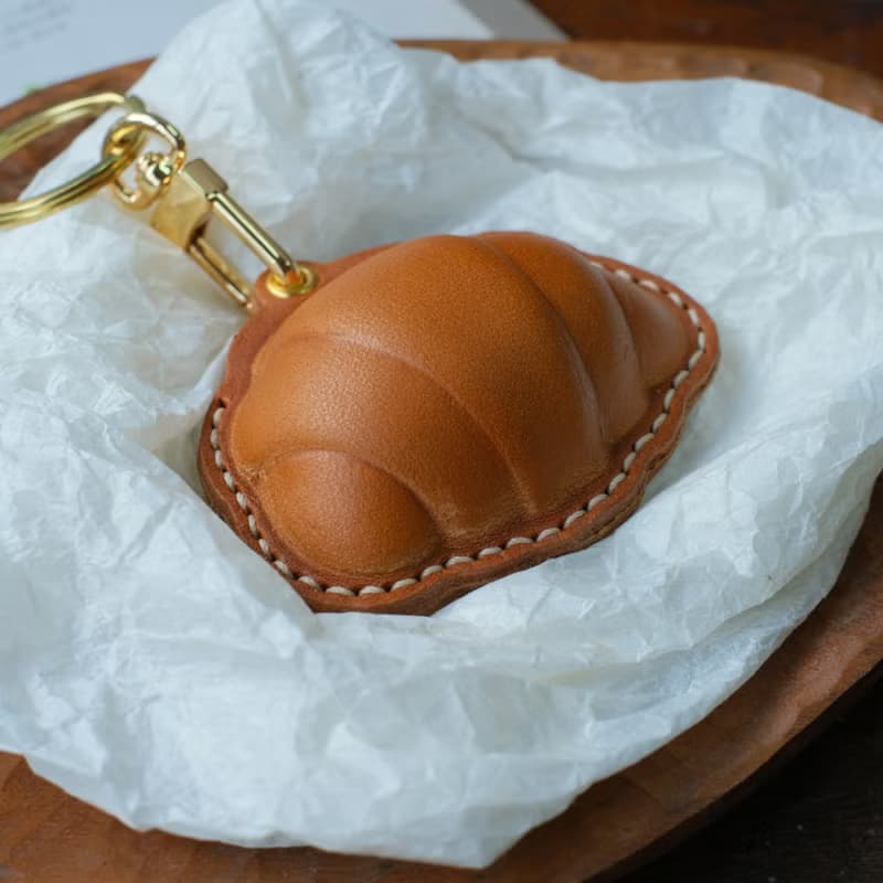 牛角包門禁卡套感應卡套手工頭層牛皮製作 包包掛飾