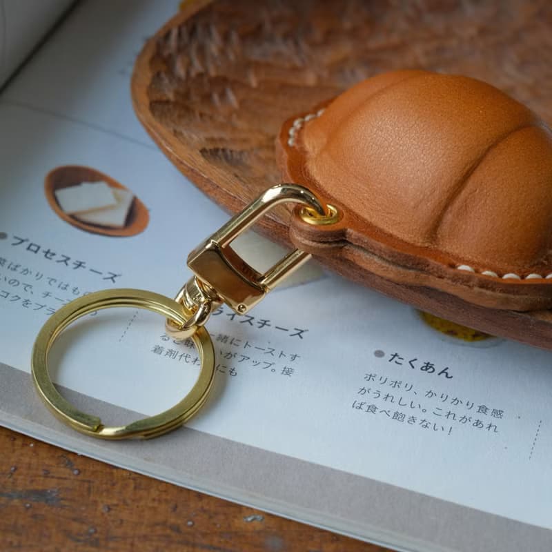 牛角包門禁卡套感應卡套手工頭層牛皮製作 包包掛飾