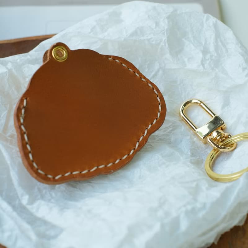 牛角包門禁卡套感應卡套手工頭層牛皮製作 包包掛飾