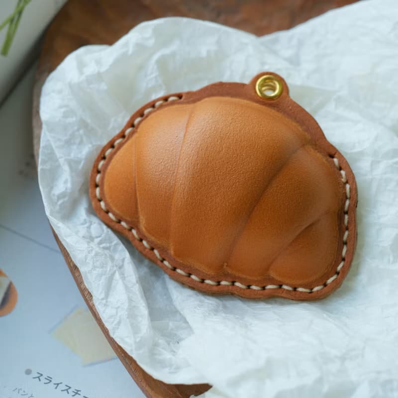 牛角包門禁卡套感應卡套手工頭層牛皮製作 包包掛飾