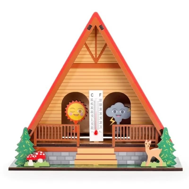 Kikkerland  DIY 瑞士小屋氣象濕度計