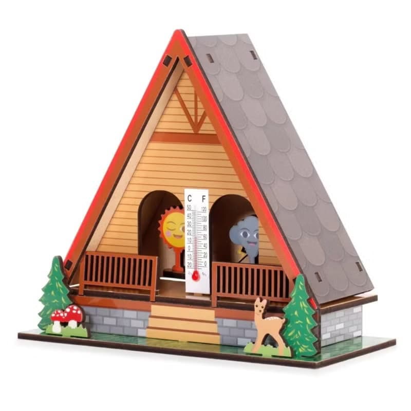 Kikkerland  DIY 瑞士小屋氣象濕度計