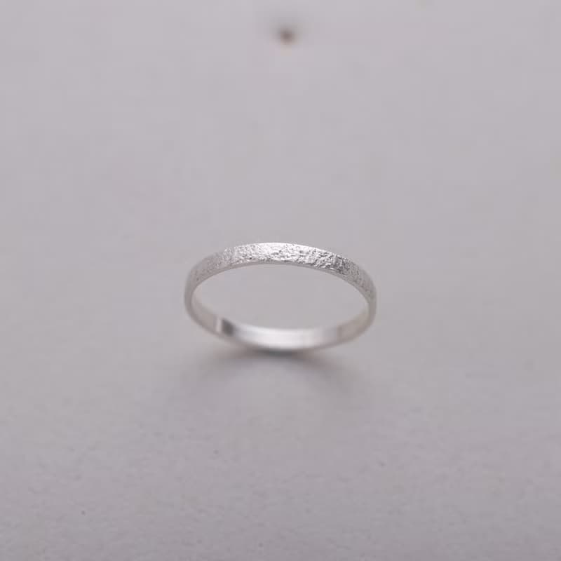 ni.kou 純銀 岩紋 紋路戒 情侶戒 婚戒 對戒