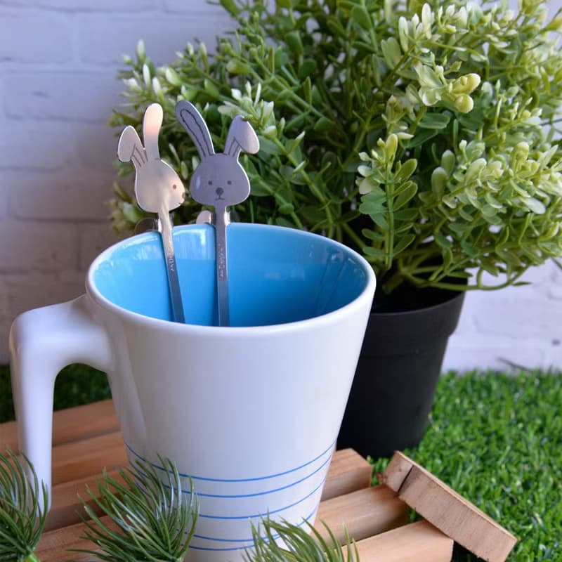 森林系萌君出沒攪拌匙 兔子 (2入)