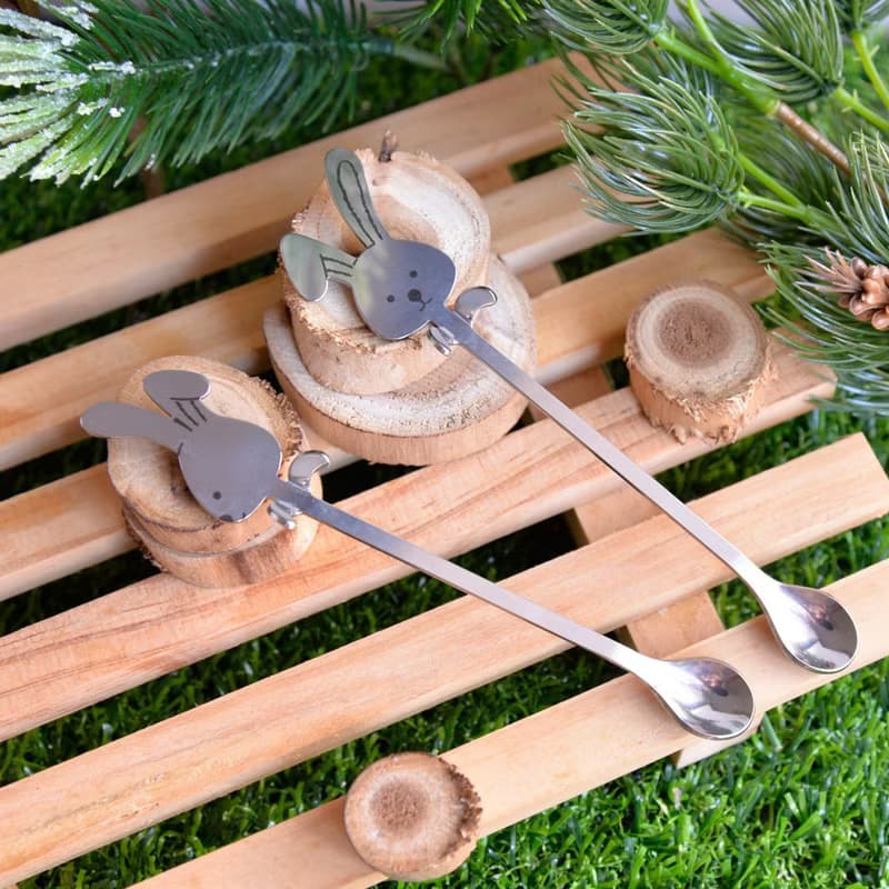 森林系萌君出沒攪拌匙 兔子 (2入)