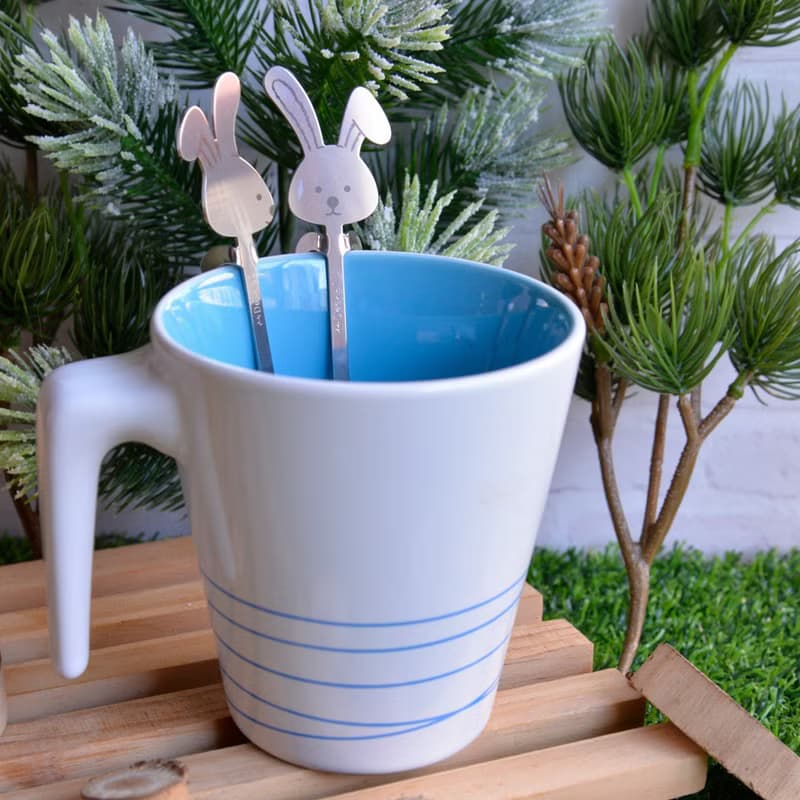 森林系萌君出沒攪拌匙 兔子 (2入)