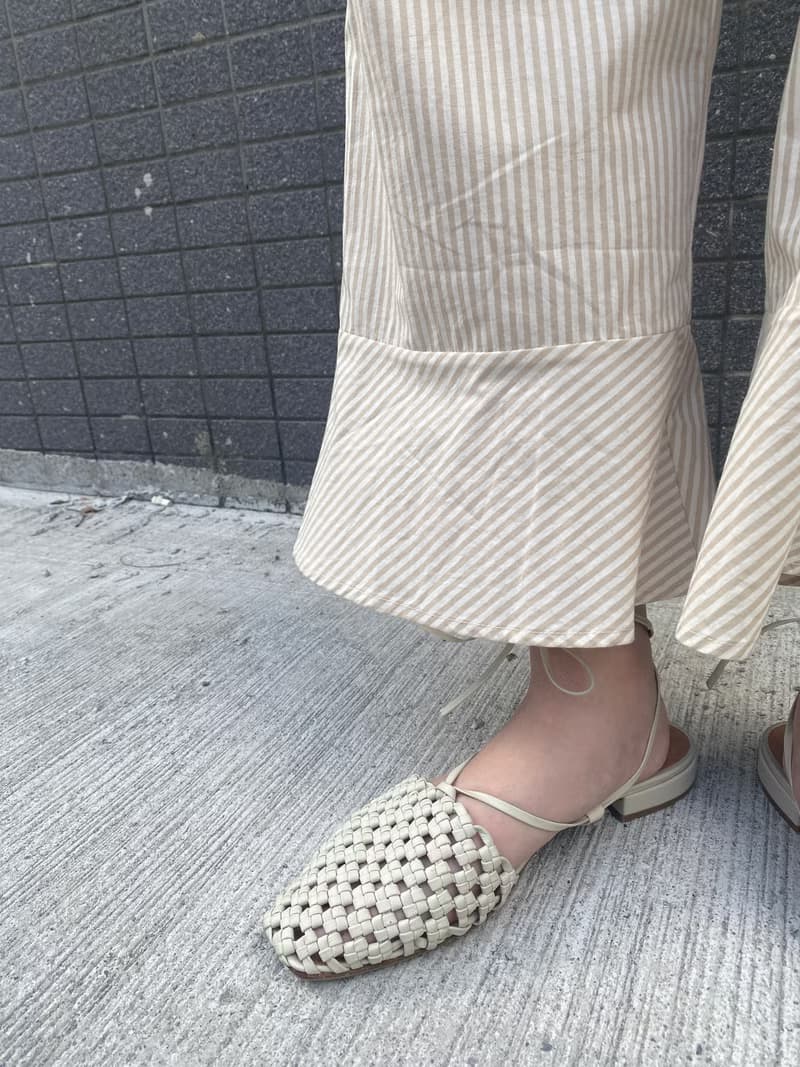 小微喇叭拼接褲