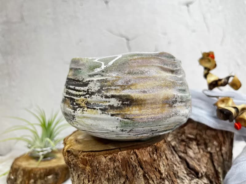 手作 手捏陶 柴燒茶碗 茶杯 點心碗