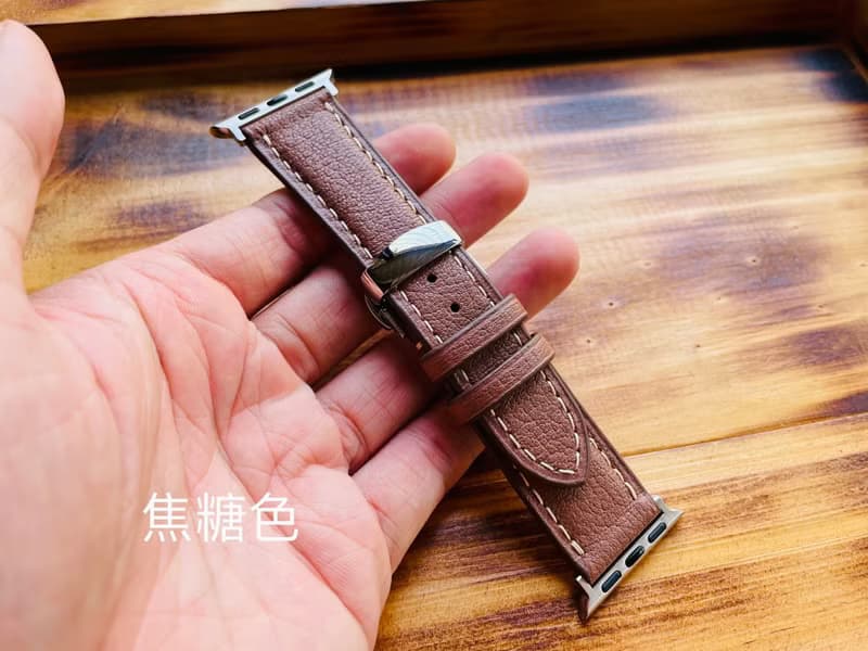【Apple Watch 20mm 山羊皮 蝴蝶扣錶帶】各版本各尺寸適用 Ultra