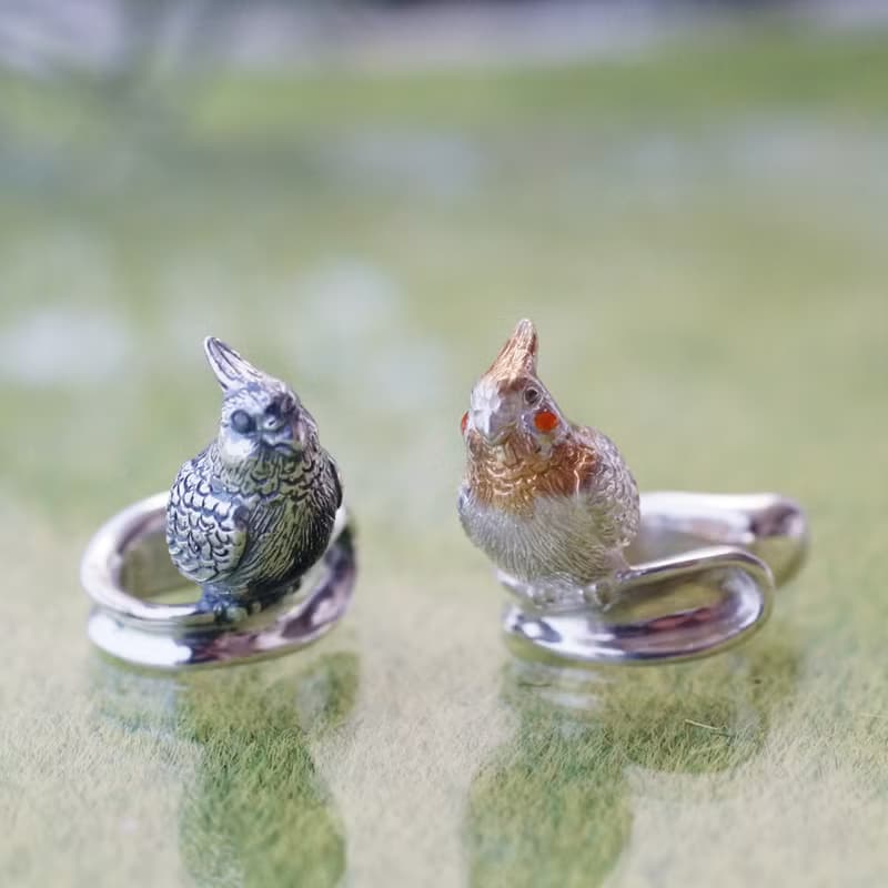 オカメインコのイヤーカフ