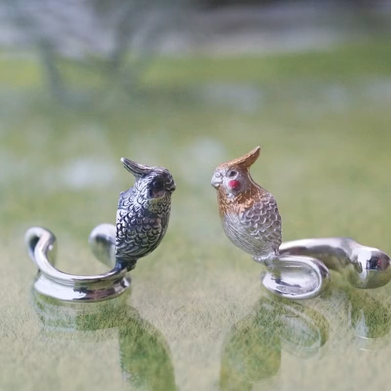 オカメインコのイヤーカフ