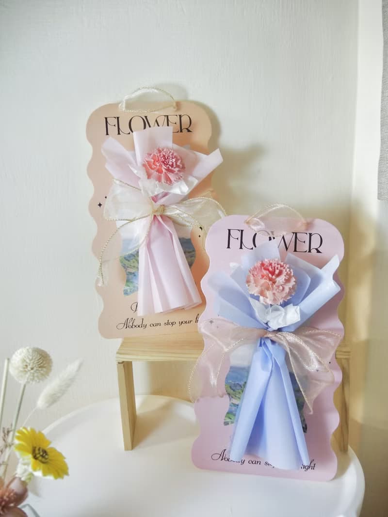 附精油/母親節禮物 康乃馨 擴香花 索拉康乃馨花束