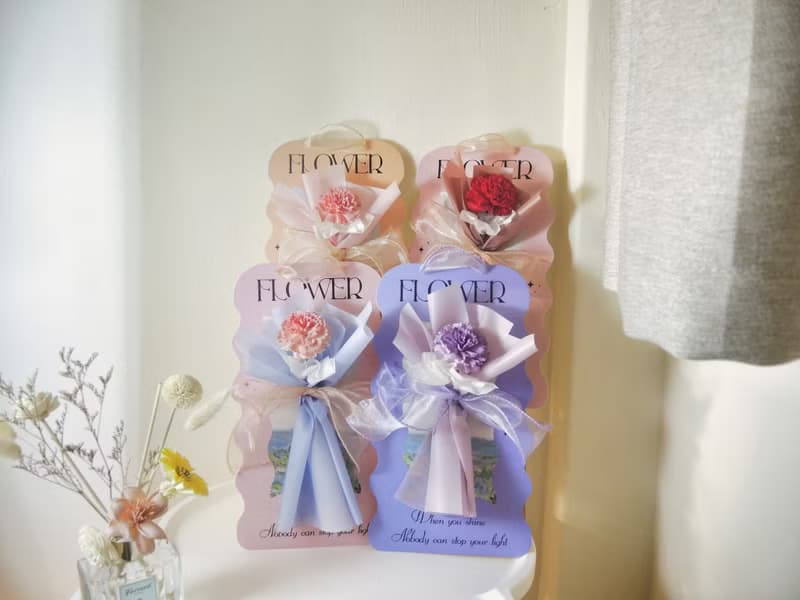 附精油/母親節禮物 康乃馨 擴香花 索拉康乃馨花束