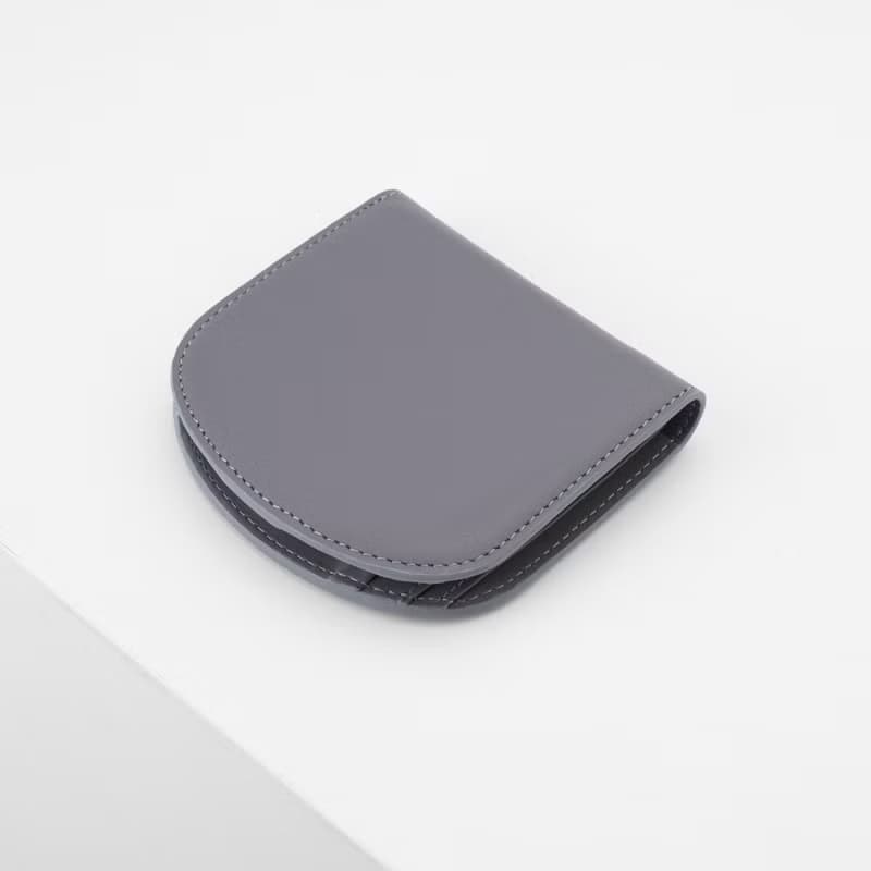 ARCH slim leather wallet in Sky grey