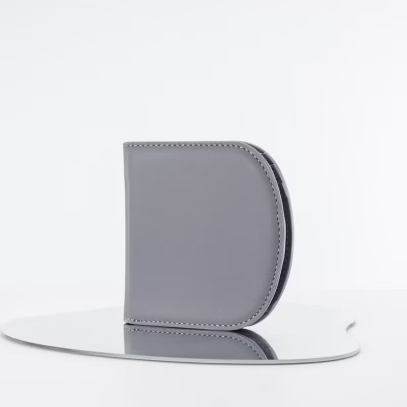 ARCH slim leather wallet in Sky grey