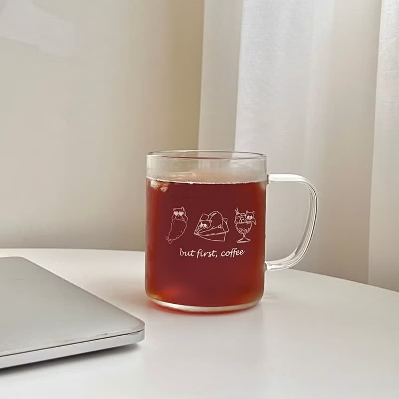 【喵星人系列 - 玻璃杯】| 透明玻璃喵喵杯 咖啡杯