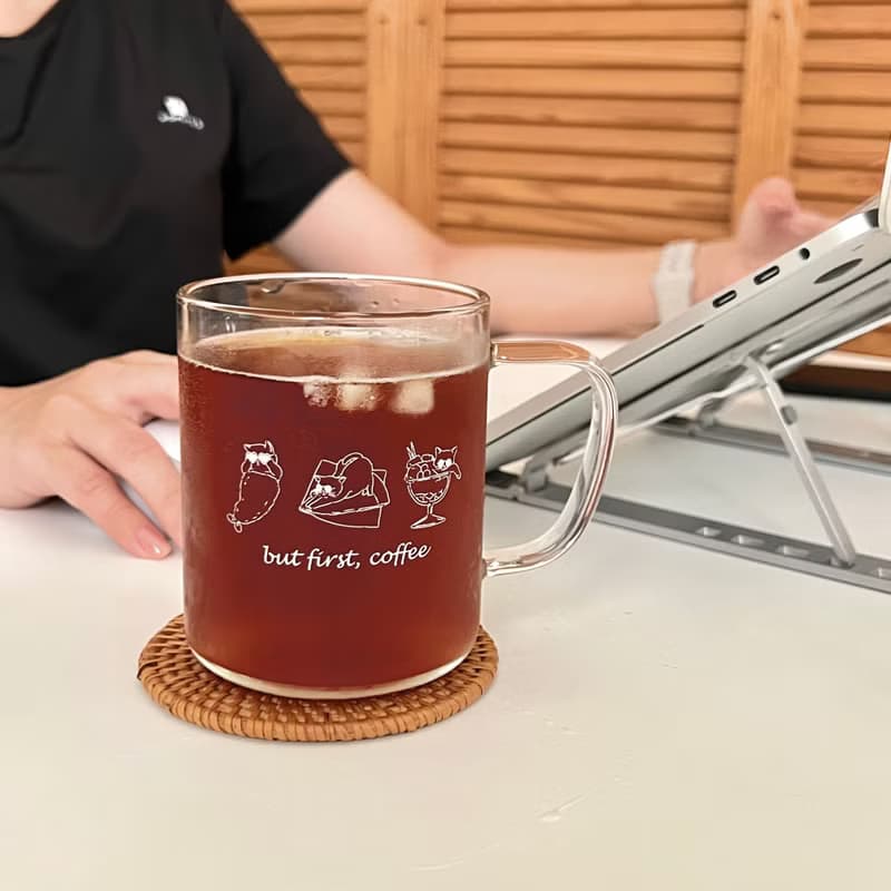 【喵星人系列 - 玻璃杯】| 透明玻璃喵喵杯 咖啡杯