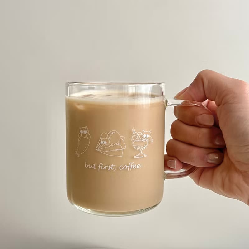 【喵星人系列 - 玻璃杯】| 透明玻璃喵喵杯 咖啡杯