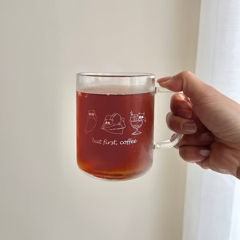 【喵星人系列 - 玻璃杯】| 透明玻璃喵喵杯 咖啡杯