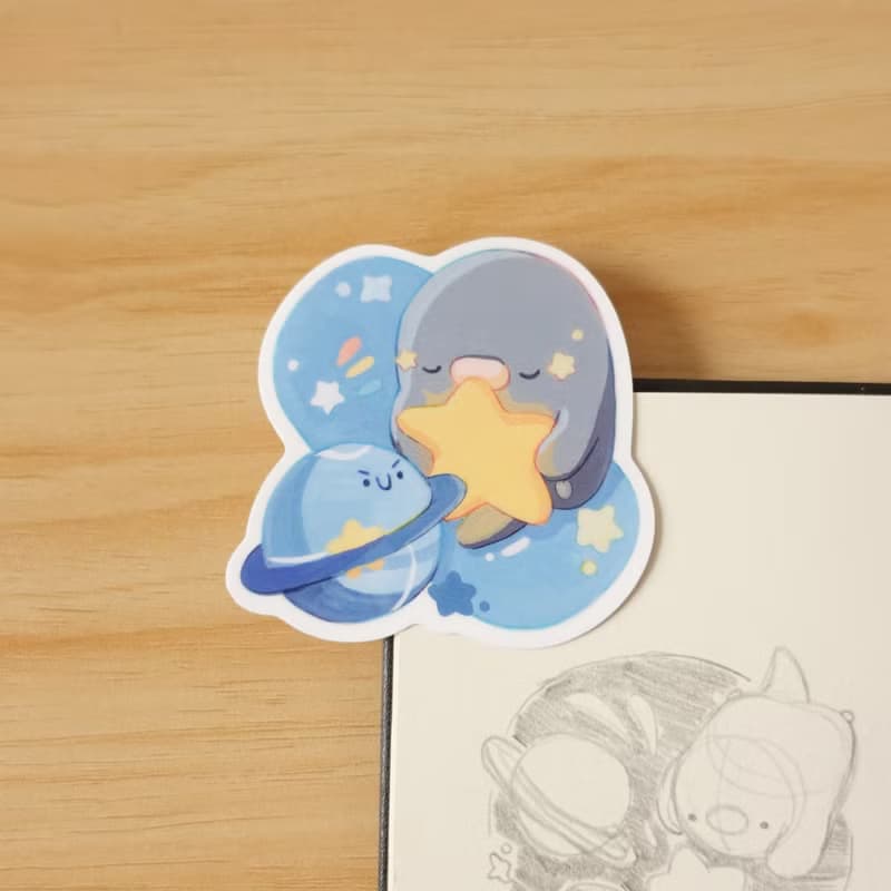 【防水貼紙】小蜜蜂, 宇宙, 鬆餅, 蟲蟲 | Peachtober 2023