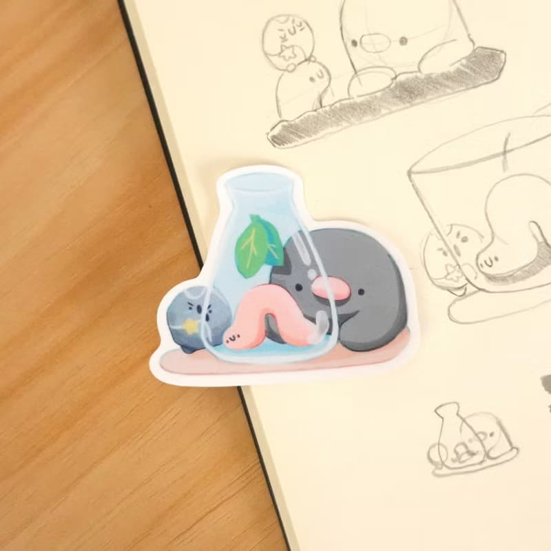 【防水貼紙】小蜜蜂, 宇宙, 鬆餅, 蟲蟲 | Peachtober 2023