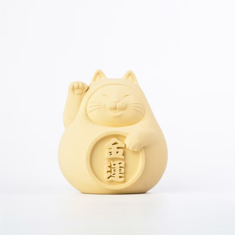 【平安福氣財運到】胖胖招財貓 (中) 招財黃