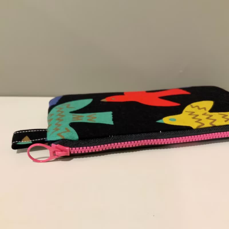 繽紛彩色鳥—鋪棉筆袋/手機袋/錢包/護照袋/收納袋