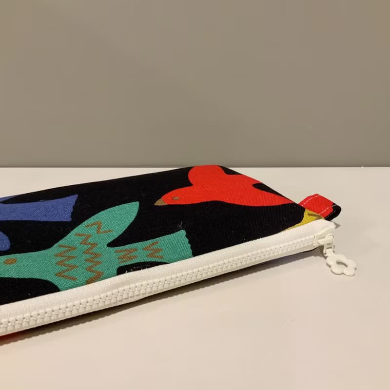 繽紛彩色鳥—鋪棉筆袋/手機袋/錢包/護照袋/收納袋