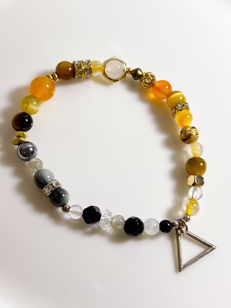 【維納斯的誕生】黃玉髓 白水晶 白玉髓 拉長石 鷹眼石 水晶手鍊