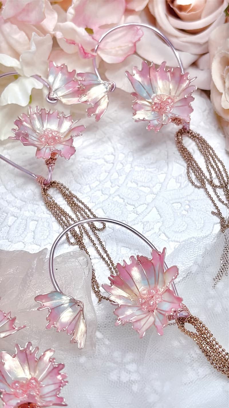 花之精靈 耳掛式耳環