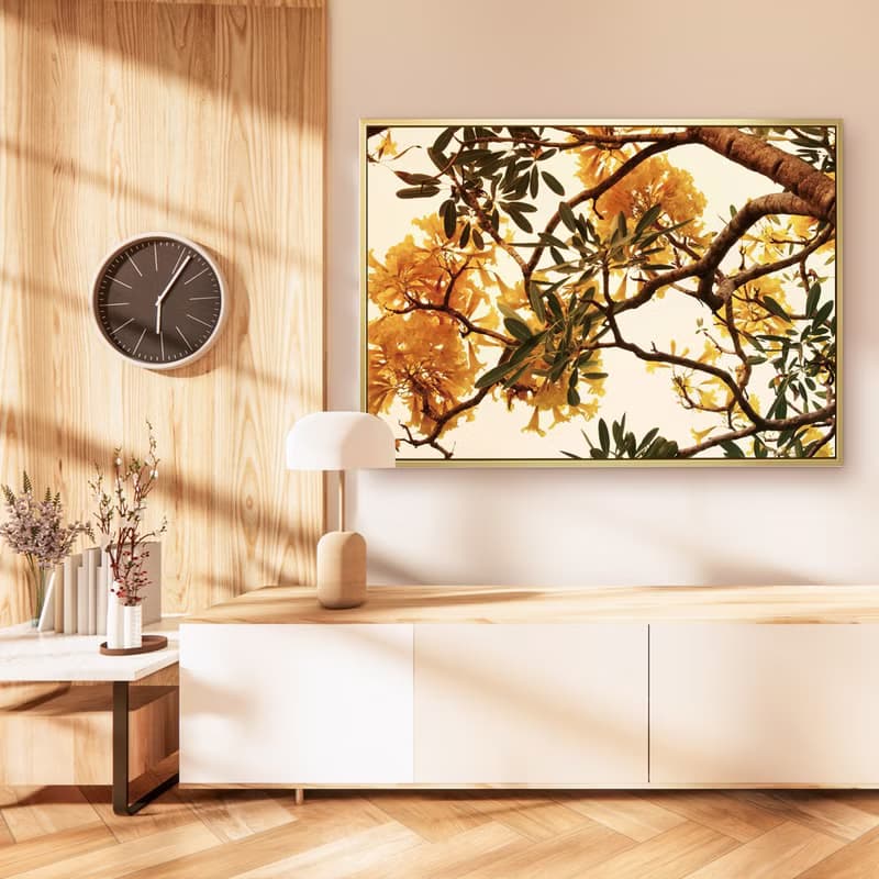 金黃盛宴I - 黃金風鈴木攝影掛畫/植物裝飾畫/角落擺設佈置/掛畫