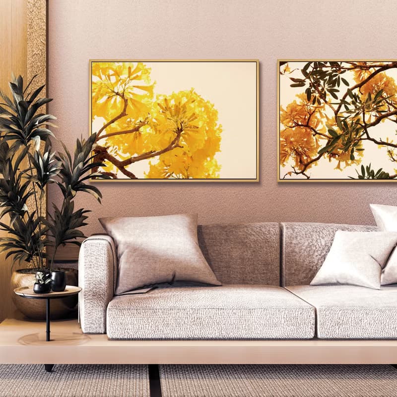 金黃盛宴I - 黃金風鈴木攝影掛畫/植物裝飾畫/角落擺設佈置/掛畫