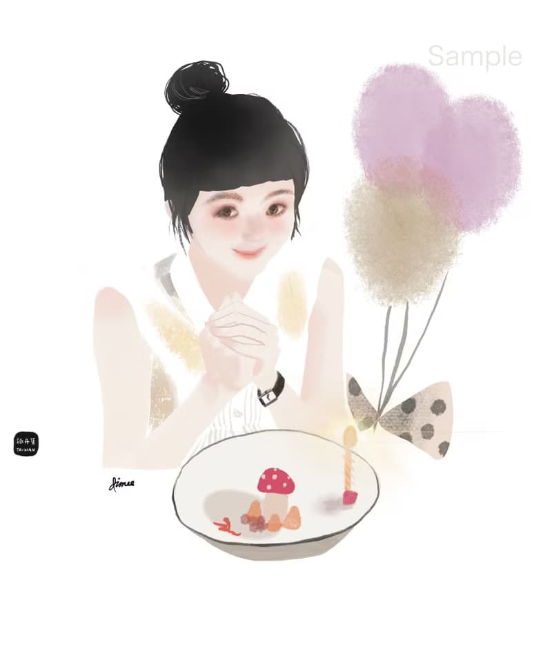 【生日/紀念日禮物】精緻似顏繪 / 可加購成木框畫【詠丹集】