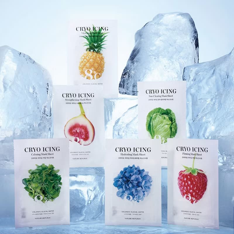 Nature Republic 冰川水凝露系列面膜 鎖水  緊緻X12入