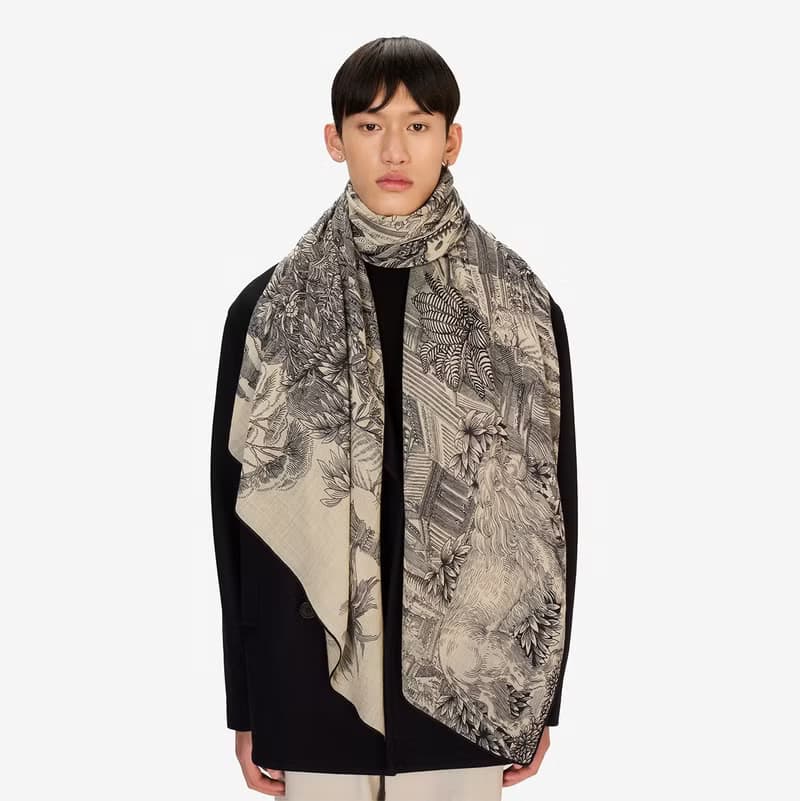 【INOUI EDITIONS】PIRANESI 羊毛真絲圍巾100 - 黑