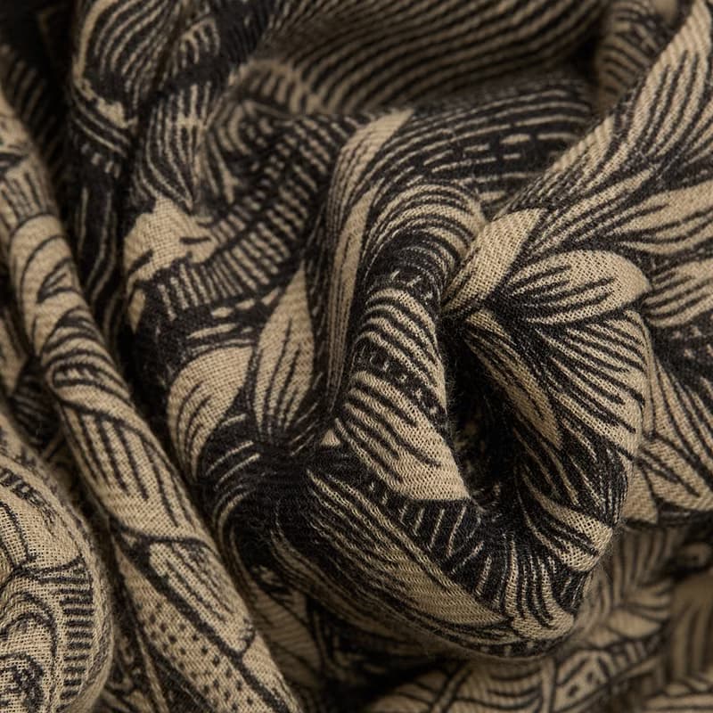 【INOUI EDITIONS】PIRANESI 羊毛真絲圍巾100 - 黑