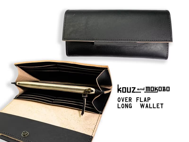 OVER　シンプル・イズ・ブラック　オーバーフラップ長財布　スマホも入る　OFW–KKK–KKK–K