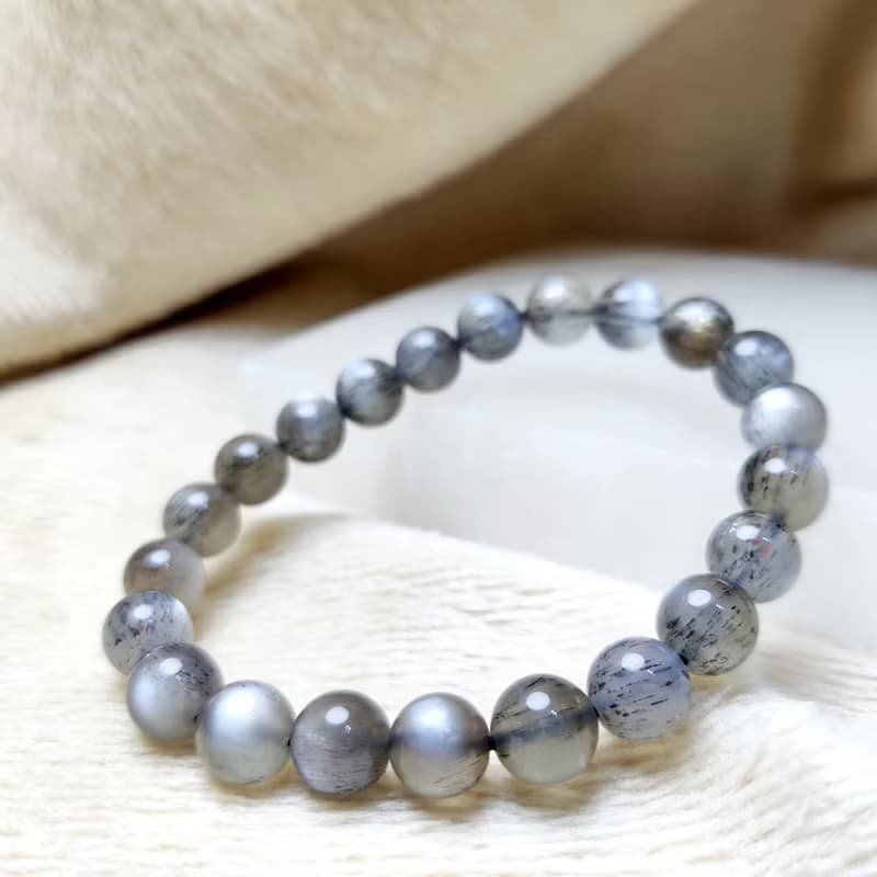 黑金骨幹 黑金太陽石 Sun Stone 手串 手鍊 天然水晶 8mm 8.5mm