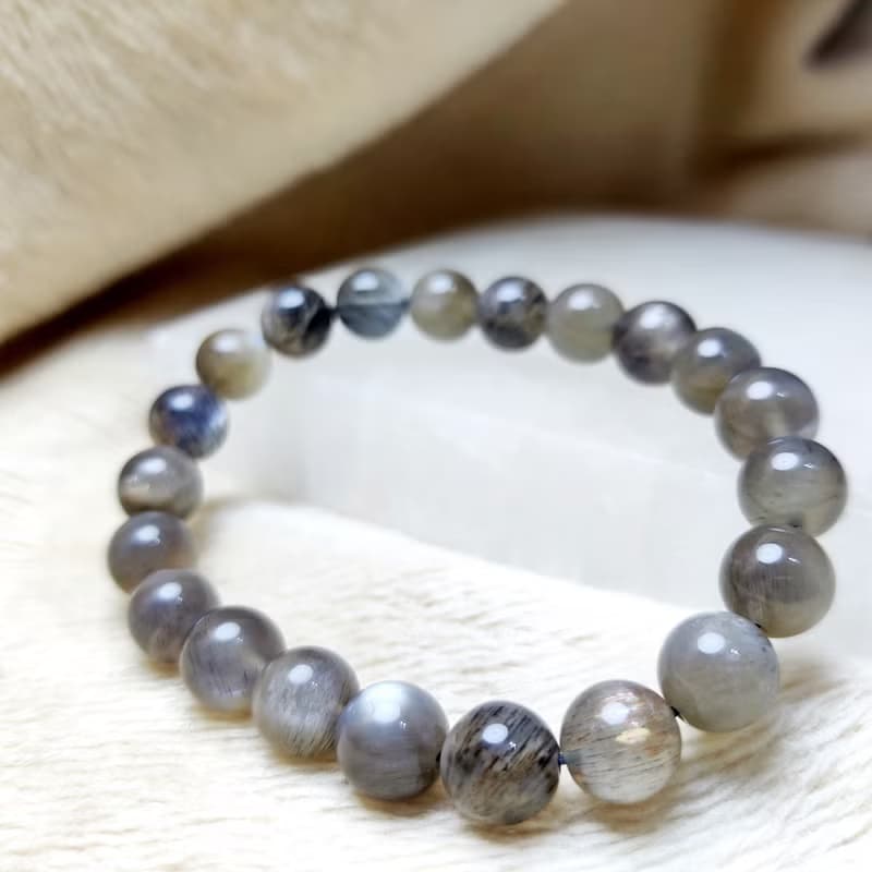 黑金骨幹 黑金太陽石 Sun Stone 手串 手鍊 天然水晶 8mm 8.5mm