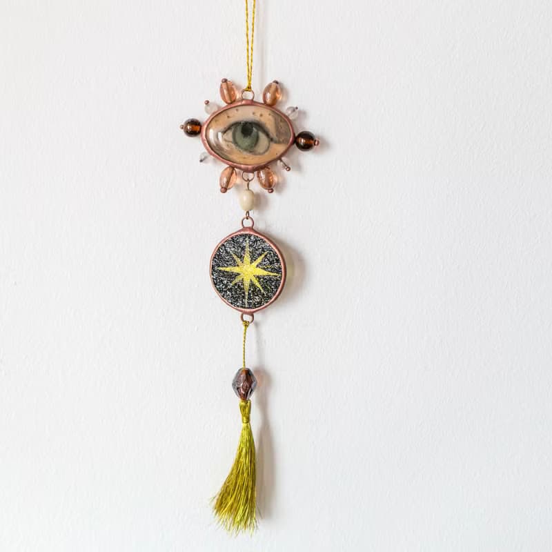 Stained glass ornament, Glass home décor