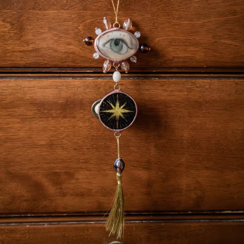 Stained glass ornament, Glass home décor