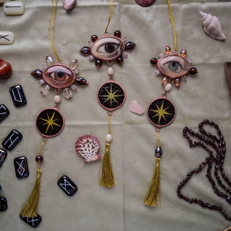 Stained glass ornament, Glass home décor