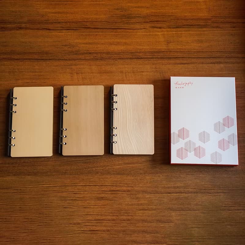 A6原木手帳本 天然木紋質感文具 美國側柏 冷杉 黃檜 精緻禮盒