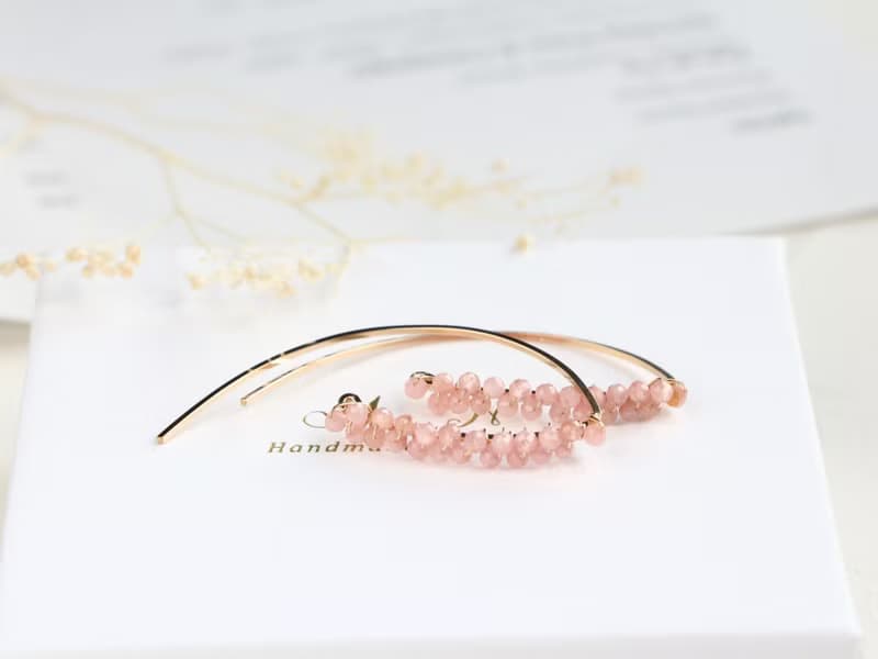 14kgf- incarose marquis pierced earrings