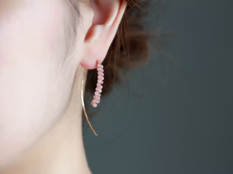 14kgf- incarose marquis pierced earrings